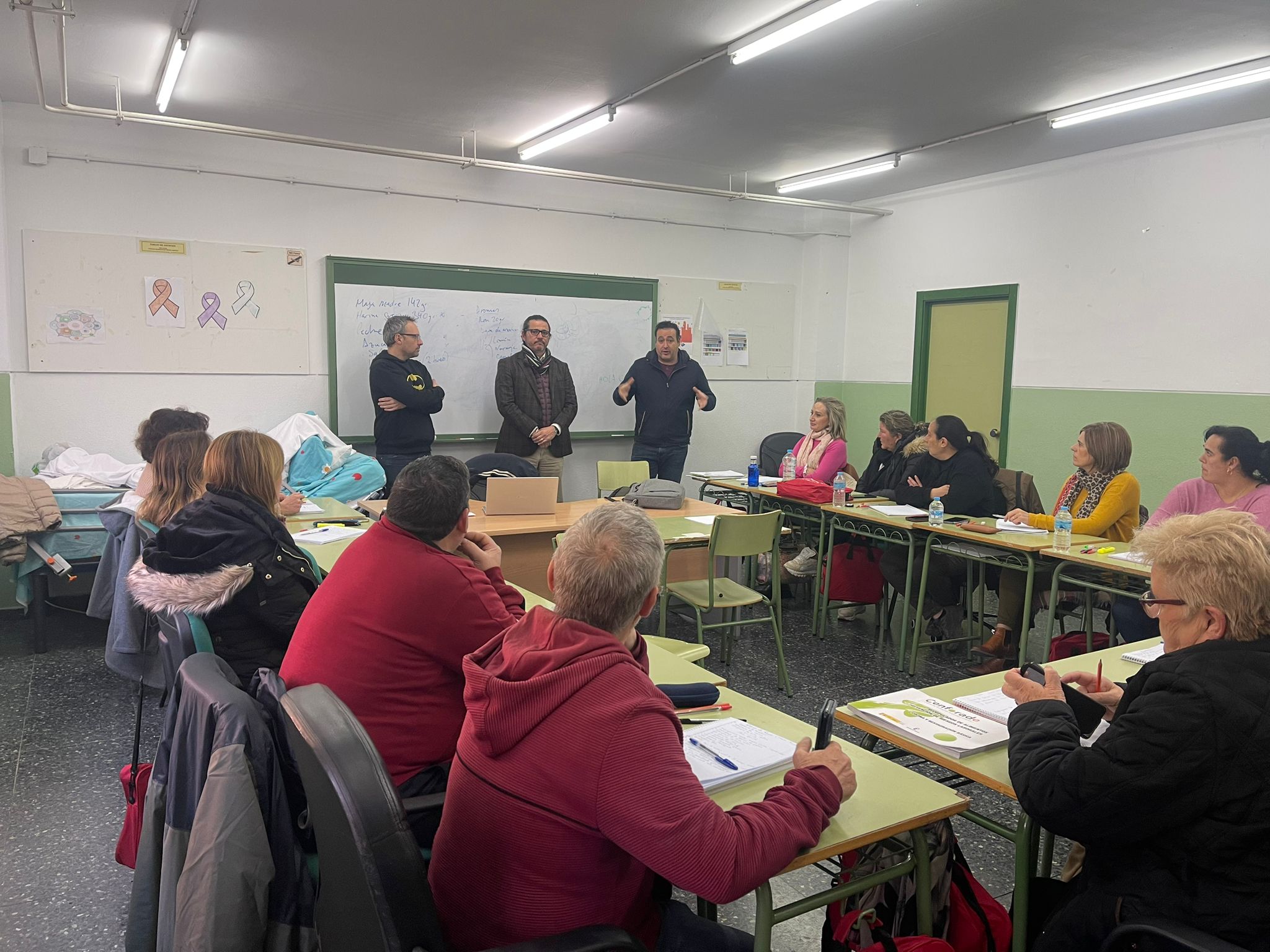 visita del alcalde a los alumnos