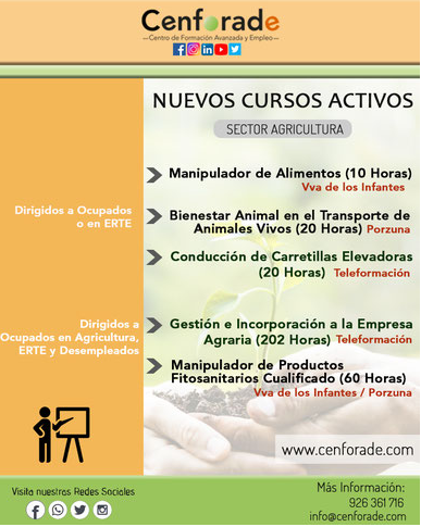 Nuevos cursos en el sector de la agricultura